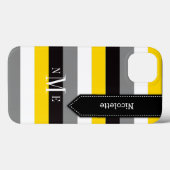 Coques Case-Mate iPhone Mini boîtier iPad | Tracées | Jaune, noir, gris (Verso (horizontal))