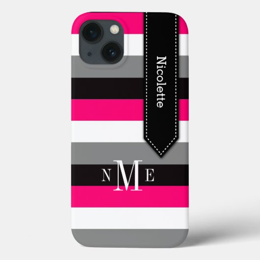 Coques Case-Mate iPhone Mini boîtier iPad | Tracées | Rose, noir, gris (Verso)