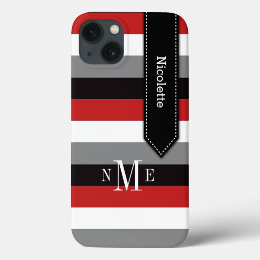 Coques Case-Mate iPhone Mini boîtier iPad | Tracées | Rouge, noir, gris (Verso)