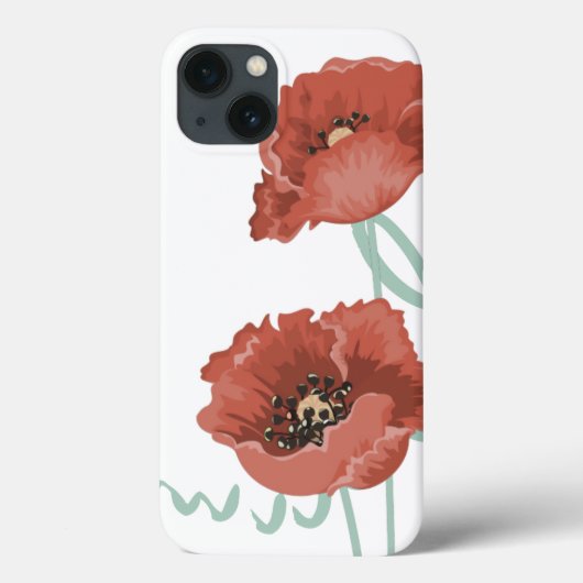 Coques Case-Mate iPhone Mini boîtier Red Peonies iPad (Verso)