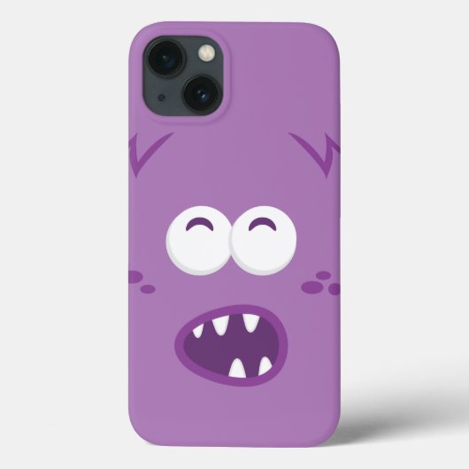 Coques Case-Mate iPhone Mini boîtier Visage Monster Violet (Verso)