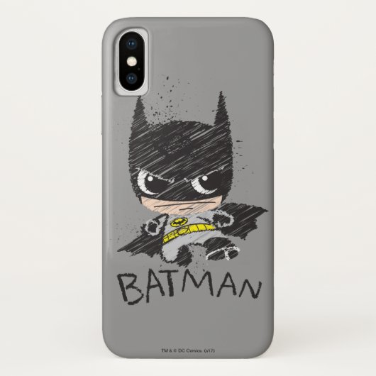 Coques Case-Mate iPhone Mini classique Batman Sketch (Dos)