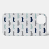 Coques Case-Mate iPhone Mini Coopers on the Go - bleu & gris (Verso (horizontal))