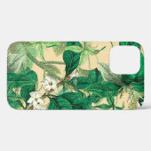 Coques Case-Mate iPhone Mini fleurs blanches avec motif feuille (Verso (horizontal))
