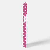 Coques Case-Mate iPhone Mini Pois blancs sur Cranberry Pink (Verso / Droite)