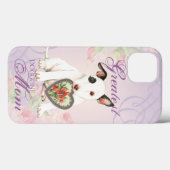 Coques Case-Mate iPhone Miniature Bull Terrier Heart Maman (Verso (horizontal))