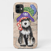 Coques Case-Mate iPhone Miniature Schnauzer Pirate (Dos)