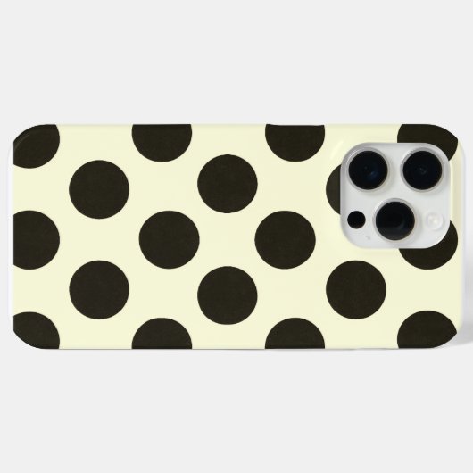Coques Case-Mate iPhone Minimal Black Polka Dot Pattern (Verso (horizontal))
