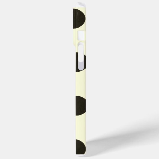 Coques Case-Mate iPhone Minimal Black Polka Dot Pattern (Verso / Gauche)