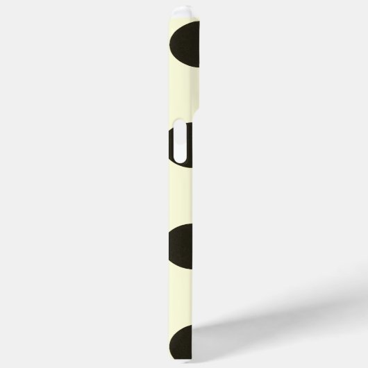 Coques Case-Mate iPhone Minimal Black Polka Dot Pattern (Verso / Droite)