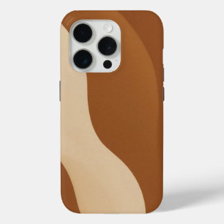Coque iPhone 15 Pro "Minimal Coffee & Mocha Tone Phone Case Trendy