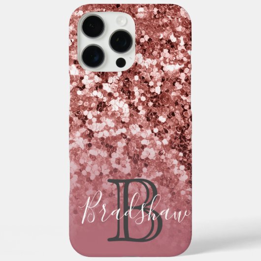 Coques Case-Mate iPhone Minimal et chic | Parties scintillant Rose fille (Verso)