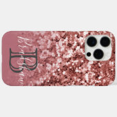 Coques Case-Mate iPhone Minimal et chic | Parties scintillant Rose fille (Verso (horizontal))
