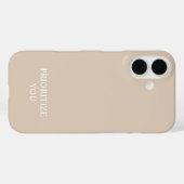 Coques Case-Mate iPhone Minimal Prioriser Vous Citation Beige (Verso (horizontal))