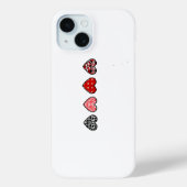 Coques Case-Mate iPhone minimal valentine hearts / “cute love pattern” (Verso)