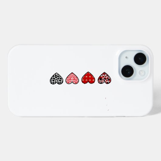 Coques Case-Mate iPhone minimal valentine hearts / “cute love pattern” (Verso (horizontal))