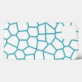 Coques Case-Mate iPhone Minimalisme Art Abstrait Pale Turquoise Cellules B (Verso (horizontal))