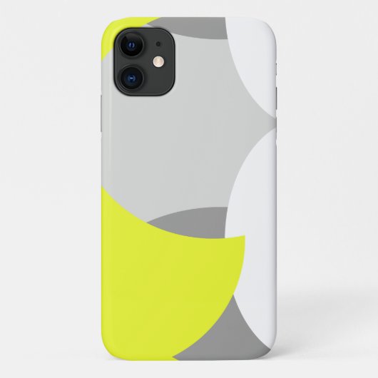 Coques Case-Mate iPhone minimalisme d'art Abstrait iPhone gris jaune 11 Co (Dos)