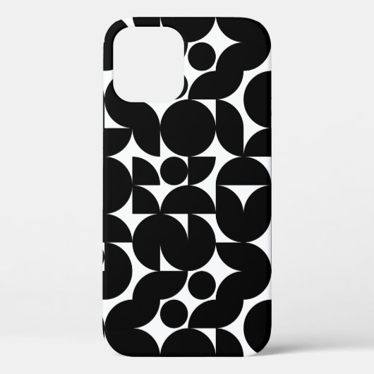 Coques Case-Mate iPhone minimalisme moderne noir et blanc motif (Verso)