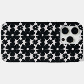 Coques Case-Mate iPhone Minimalist black & white daisy pattern (Verso (horizontal))