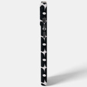 Coques Case-Mate iPhone Minimalist black & white daisy pattern (Verso / Gauche)