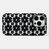 Coques Case-Mate iPhone Minimalist black & white daisy pattern (Verso (horizontal))