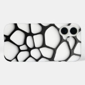 Coques Case-Mate iPhone Minimalist Black & White Organic Grid Phone Case (Verso (horizontal))