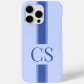 Coques Case-Mate iPhone Minimalist Modern Blue Initial Monogram (Verso)