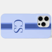 Coques Case-Mate iPhone Minimalist Modern Blue Initial Monogram (Verso (horizontal))