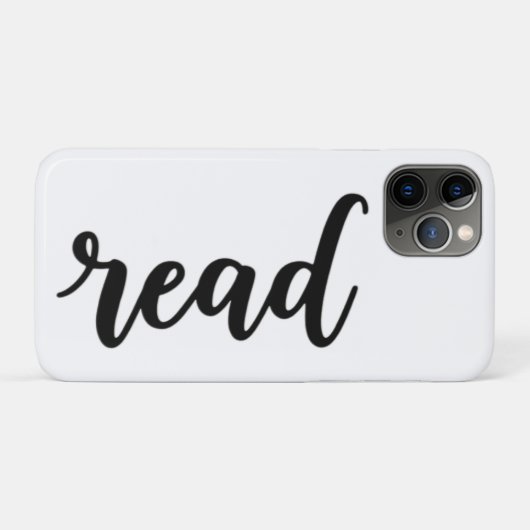 Coques Case-Mate iPhone Minimalist Modern Cursive "read" Calligraphy (Dos (Horizontal))