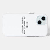 Coques Case-Mate iPhone Minimalist Monogram Custom Business Logo iphone  (Verso (horizontal))