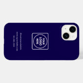 Coques Case-Mate iPhone Minimalist Navy Blue Logo iphone case (Verso (horizontal))