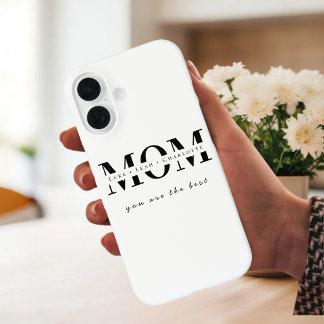 Coques iPhone 16 Minimalist Personalized Mom Name Phone Case