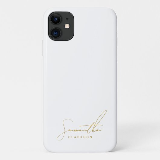 Coques Case-Mate iPhone Minimalist Professional Gold Handwritten Script (Dos)