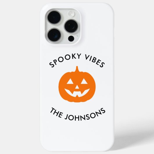 Coques Case-Mate iPhone Minimalist Spooky Vibes – Personalized Halloween (Verso)