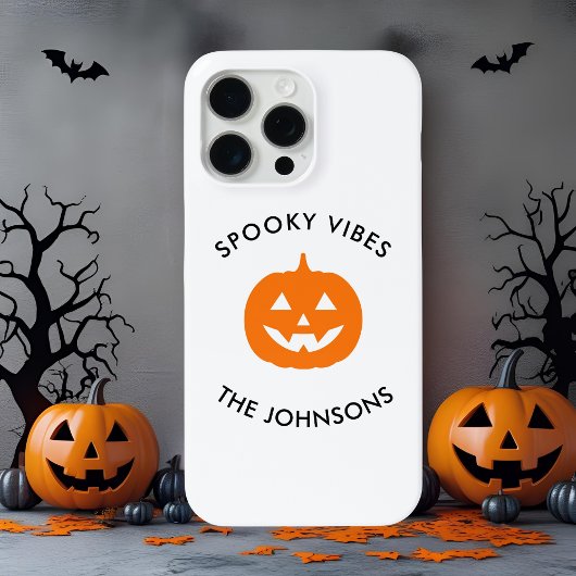 Coques Case-Mate iPhone Minimalist Spooky Vibes – Personalized Halloween