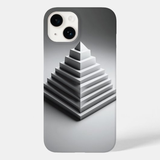 Coques Case-Mate iPhone Minimalist White 3D Pyramid Phone Case - Modern  (Verso)