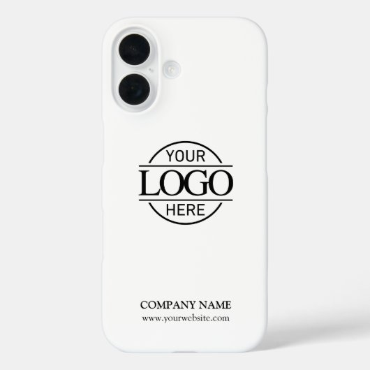 Coques Case-Mate iPhone Minimalist White Promotional Company Business Logo (Verso)