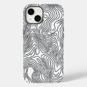Coques Case-Mate iPhone Minimalist White Topographic Line Art 🌍 (Verso)