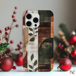 Coque iPhone 15 Pro Max Minimaliste Abstrait Terre - Botanique biologique