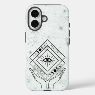Coques iPhone 16 Minimaliste d'énergie mystique - Céleste de Boho E