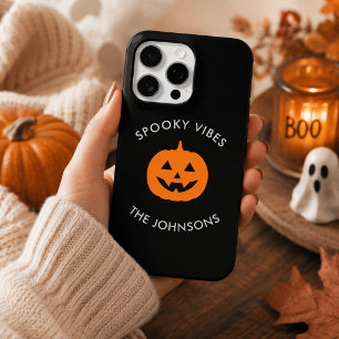 Coque iPhone 15 Pro Max Minimaliste des vibrations effrayantes – Halloween