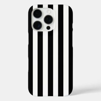 Coques iPhone 16 Pro Minimaliste Moderne Bandes Noires et Blanches