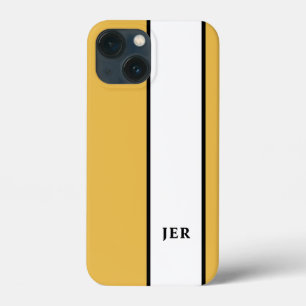 Case-Mate iPhone Case Minimaliste Moderne Monogramme Initiales Jaunes Ra