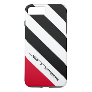 Coques Pour iPhone Minimaliste noir/blanc/rouge, nom