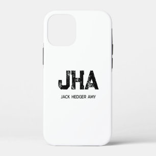 Case-Mate iPhone CASE MINIMALISTE NOIR MONOGRAMME À TROIS LETTRES NOM BL