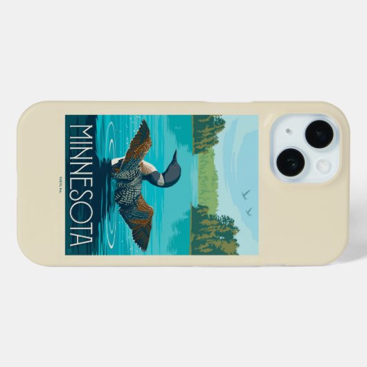 Coques Case-Mate iPhone Minnesota | Loon (Verso (horizontal))