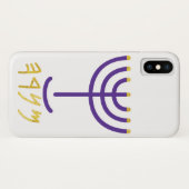 Coques Case-Mate iPhone Minorah Paleo hébreu (Dos (Horizontal))