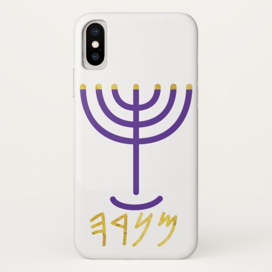Coques Case-Mate iPhone Minorah Paleo hébreu (Dos)