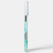 Coques Case-Mate iPhone Mint Aqua Pearl Marbre or (Verso / Droite)